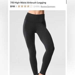 Alo airbrush 7/8 legging black